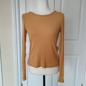 American eagle soft and sexy yellow striped t-shirt